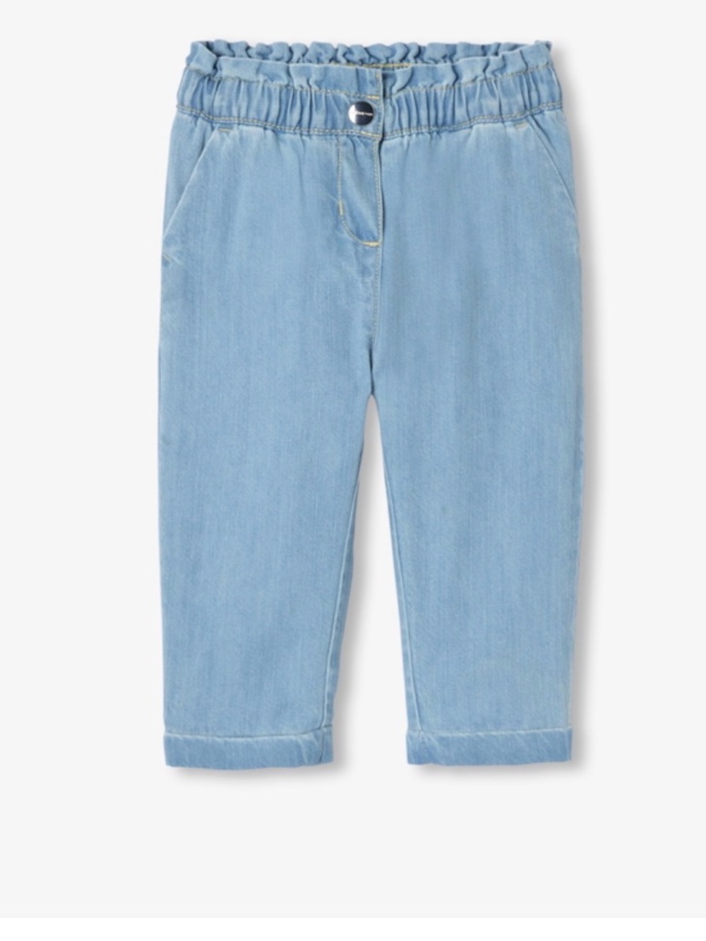 NWT Jacadi Baby girl chambray trousers - light denim 18M